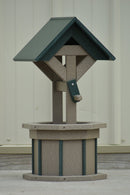 2 ft. Poly Wishing well, Flower Planter, Clay and Green