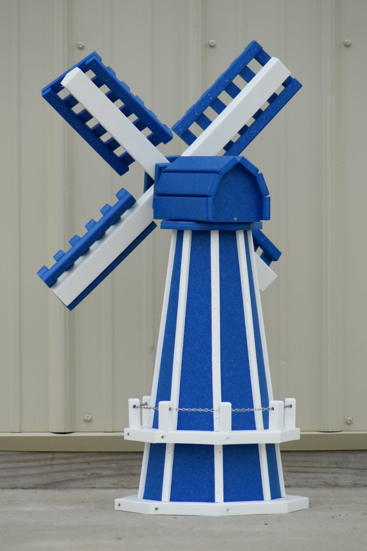 30" Octagon Poly Dutch Windmill (Blue/white trim), photo 4 of 4