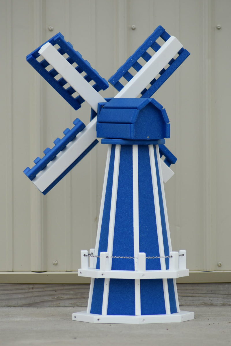 30" Octagon Poly Dutch Windmill (Blue/white trim)