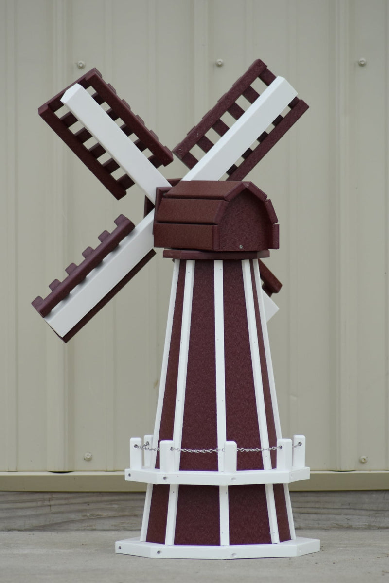 30" Octagon Poly Dutch Windmill (Cherry/white trim), photo 2 of 2