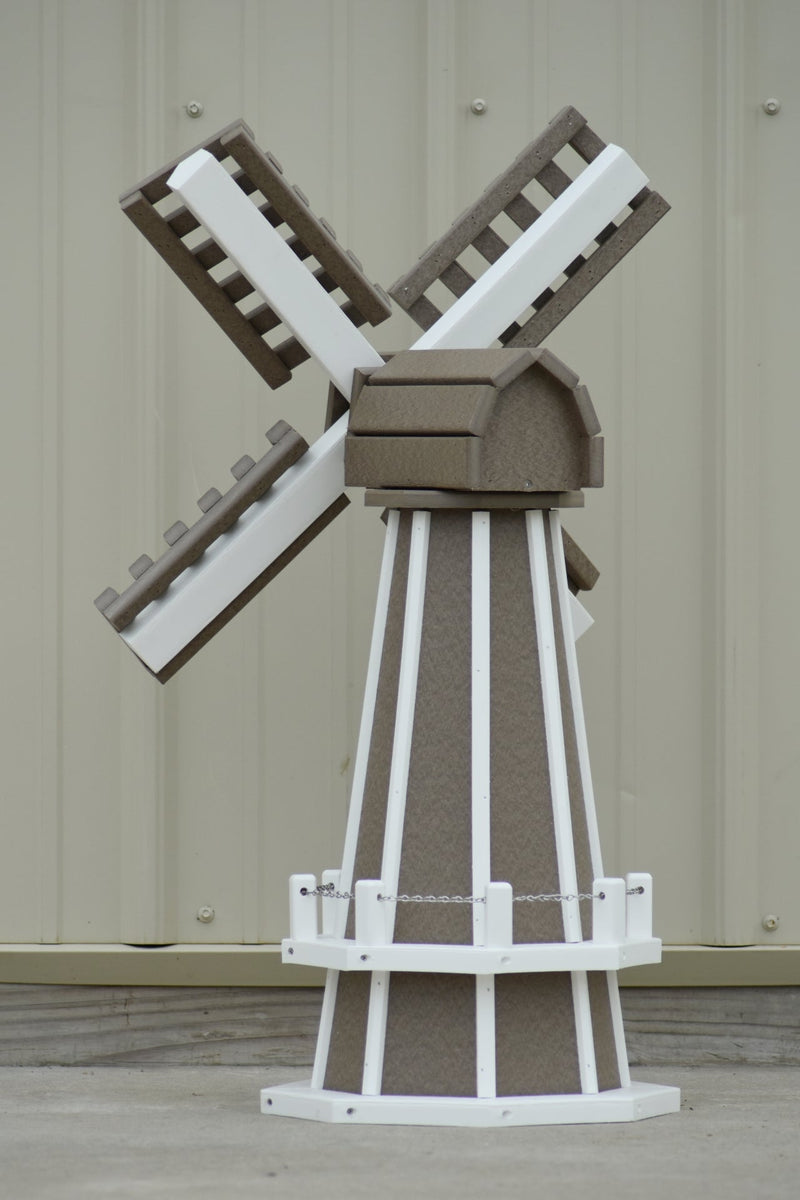 30" Octagon Poly Dutch Windmill (Clay/white trim), photo 2 of 2