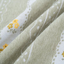 Daisy Striped Sofa Cover with Sheer Ruffle Skirt, Floral Soft Slipcover Blanket