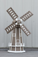 46" Octagon Poly Dutch Windmill, Clay/ white trim by NMW Crafts