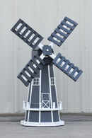 46" Octagon Poly Dutch Windmill, Gray with White Trim by NMW Crafts