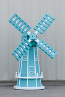 46" Octagon Poly Dutch Windmill, Aruba Blue with White Trim by NMW Crafts