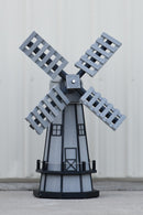 46" Octagon Poly Dutch Windmill, Driftwood Gray with Black Trim by NMW Crafts