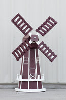 46" Octagon Poly Dutch Windmill Cherry with White Trim by NMW Crafts
