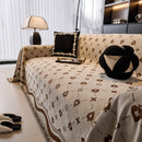 Chenille Jacquard Sofa Throw Cover Blanket, Luxury Thick Woven Couch Cover for Sofa