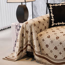 Chenille Jacquard Sofa Throw Cover Blanket, Luxury Thick Woven Couch Cover for Sofa