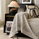 Sofa Cover Throw with Subtle Textured Stripes Lightweight Smooth Couch Slipcover
