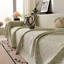 Sofa Cover Throw with Subtle Textured Stripes Lightweight Smooth Couch Slipcover