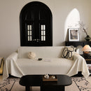 Sofa Cover Throw with Subtle Textured Stripes Lightweight Smooth Couch Slipcover
