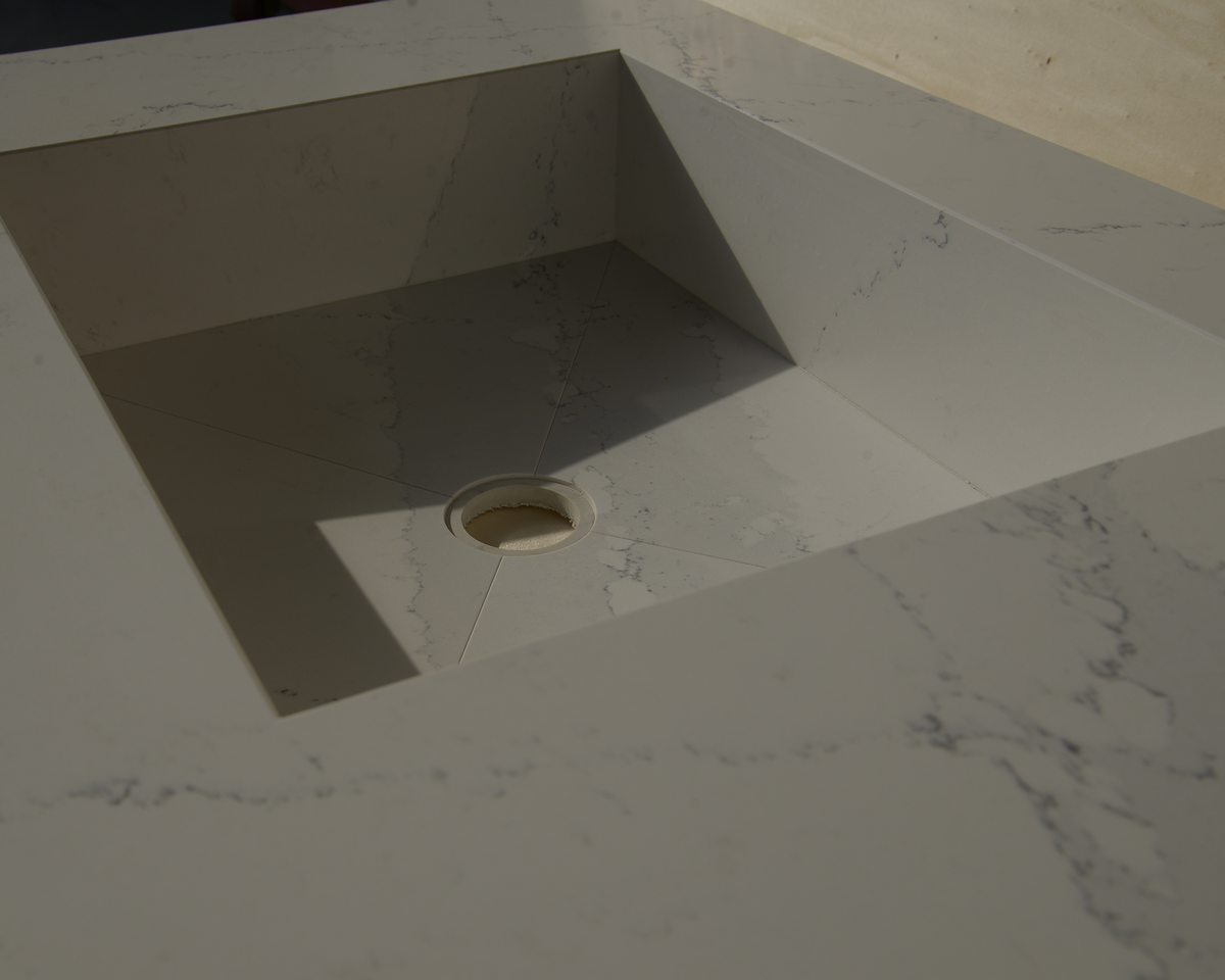 Silestone Ethereal Dusk Wall Mounted Engineered Quartz Vessel Sink, photo 6 of 8
