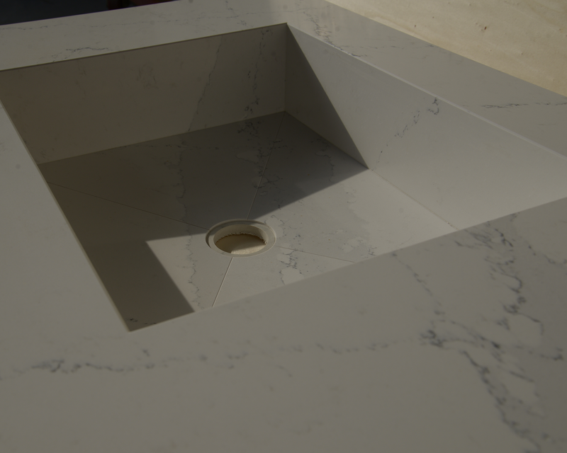 Silestone Ethereal Dusk Wall Mounted Engineered Quartz Vessel Sink, photo 6 of 8