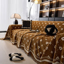 Chenille Jacquard Sofa Throw Cover Blanket, Luxury Thick Woven Couch Cover for Sofa