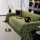 Chenille Jacquard Sofa Throw Cover Blanket, Luxury Thick Woven Couch Cover for Sofa