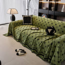 Chenille Jacquard Sofa Throw Cover Blanket, Luxury Thick Woven Couch Cover for Sofa