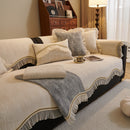 French Vintage Style Couch Cover with Skirt,  Non-Slip Sectional Furniture Covers