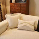 French Vintage Style Couch Cover with Skirt,  Non-Slip Sectional Furniture Covers
