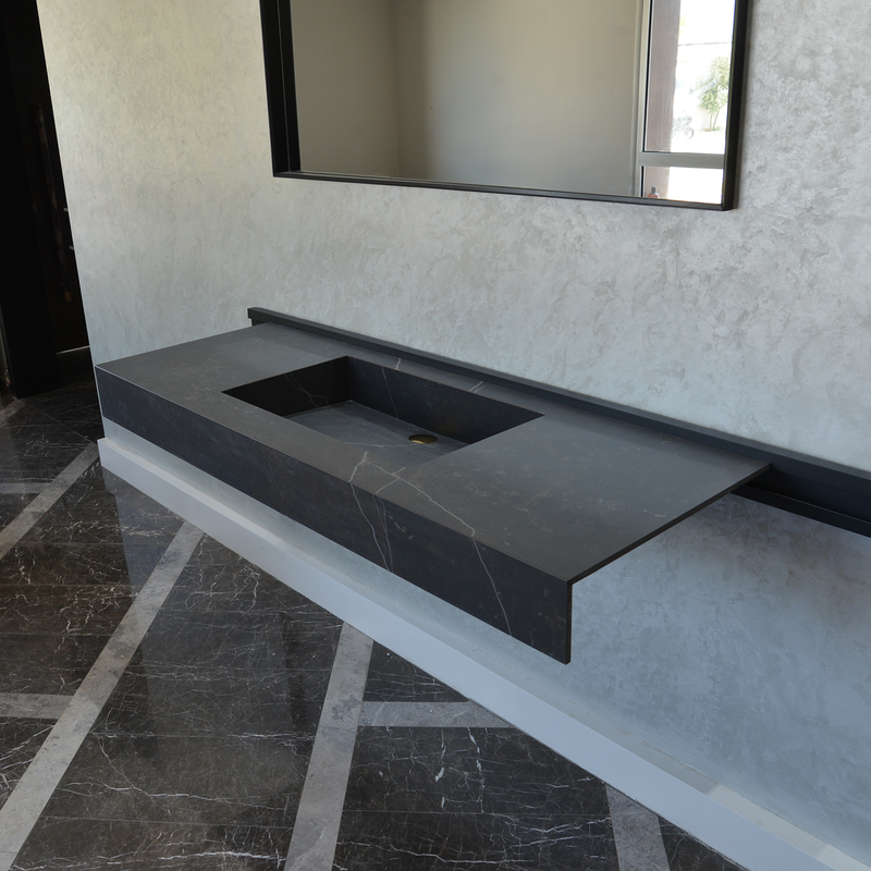 Engineered Porcelain Sink Dekton Kelya Handcrafted Modern Kitchen and Bath Design, photo 3 of 17