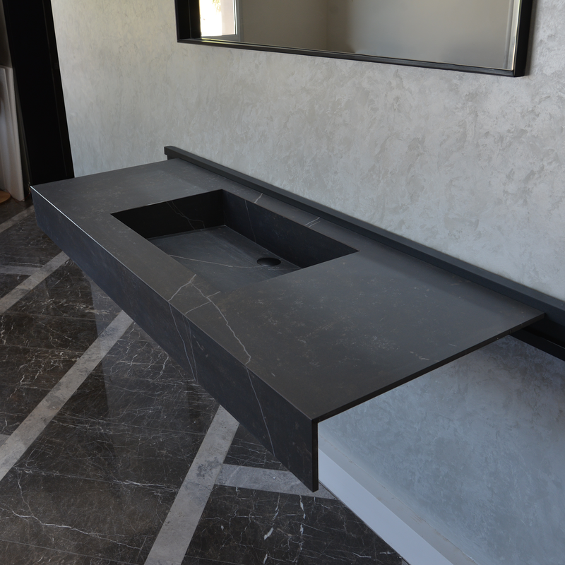 Engineered Porcelain Sink Dekton Kelya Handcrafted Modern Kitchen and Bath Design, photo 9 of 17