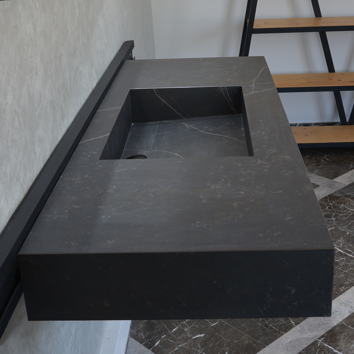 Engineered Porcelain Sink Dekton Kelya Handcrafted Modern Kitchen and Bath Design, photo 5 of 17