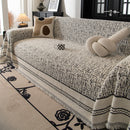 Textured Woven Furniture Protector for Couch, Rustic Farmhouse Sofa Throw Blanket