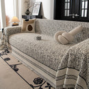 Textured Woven Furniture Protector for Couch, Rustic Farmhouse Sofa Throw Blanket