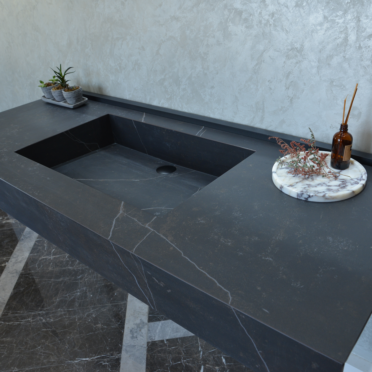 Engineered Porcelain Sink Dekton Kelya Handcrafted Modern Kitchen and Bath Design, photo 13 of 17