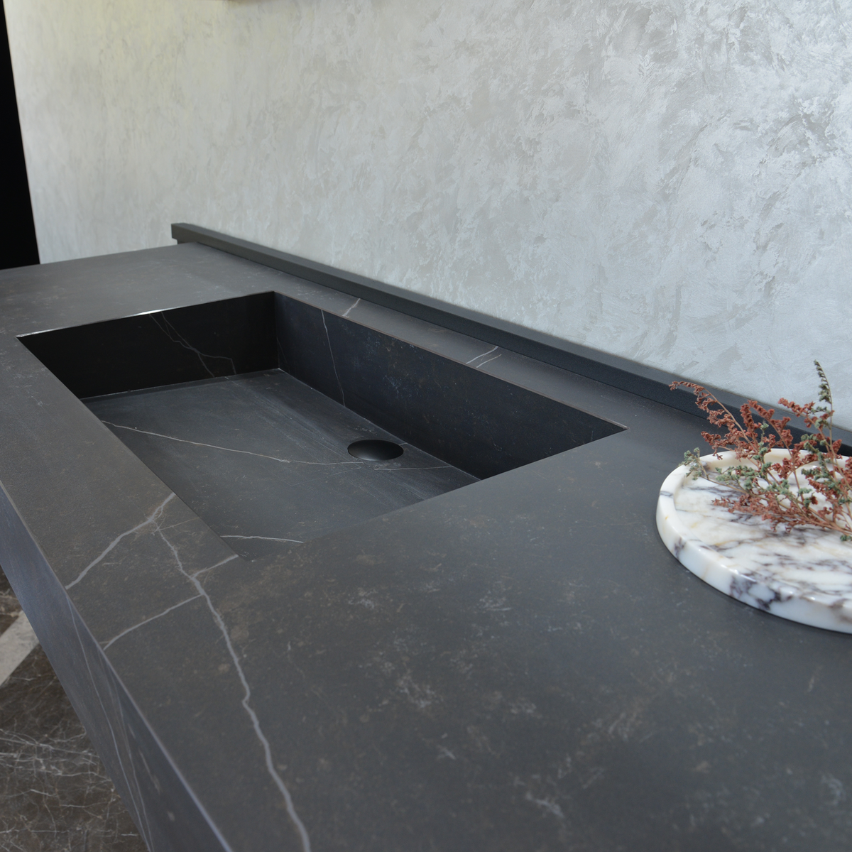 Engineered Porcelain Sink Dekton Kelya Handcrafted Modern Kitchen and Bath Design, photo 12 of 17