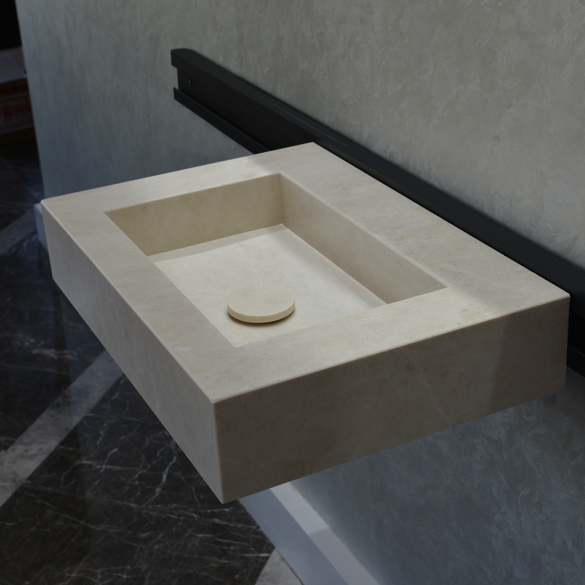 Light Pearl Marble Sink - Handcrafted Premium Artisan Finish, photo 7 of 11