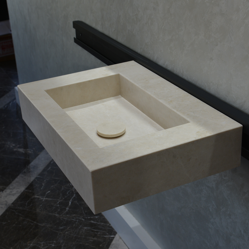 Light Pearl Marble Sink - Handcrafted Premium Artisan Finish, photo 7 of 11