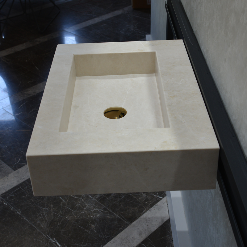 Light Pearl Marble Sink - Handcrafted Premium Artisan Finish, photo 8 of 11