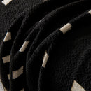 Sofa Throw Blanket with Woven Geometric Pattern & Tassels, Soft & Thick Couch Cover
