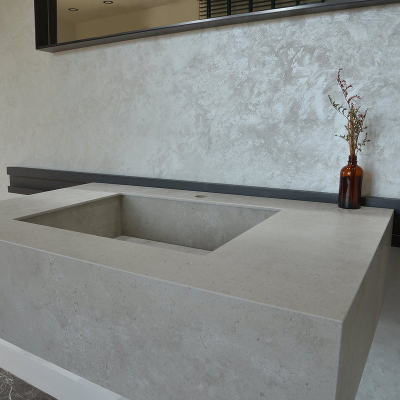 Handcrafted Infinity Concrete Grey Engineered Porcelain Sink, photo 2 of 11