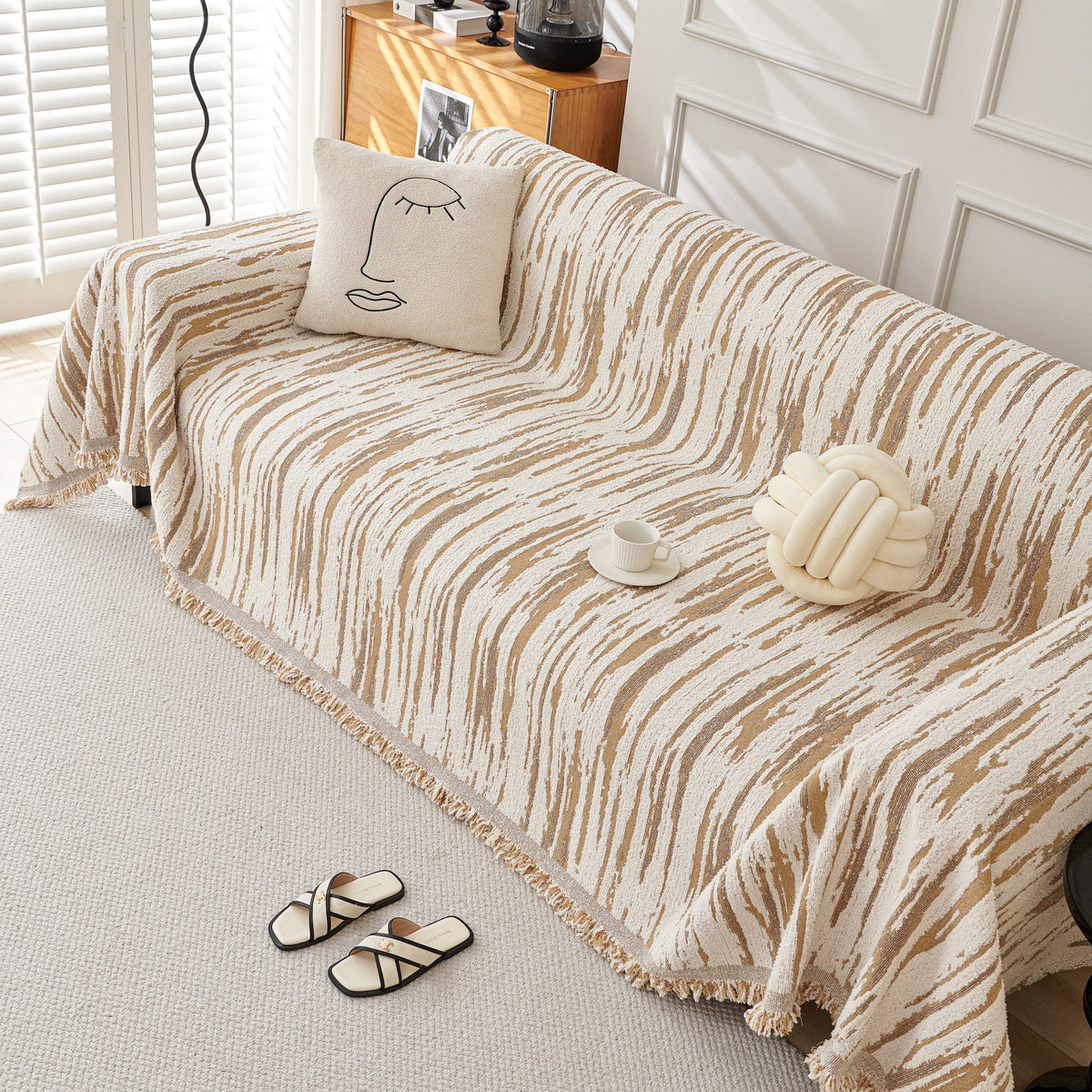 Reversible Sofa Throw Blanket, Couch Cover Sofa Slipcover for Most Shape Sofas, photo 21 of 40