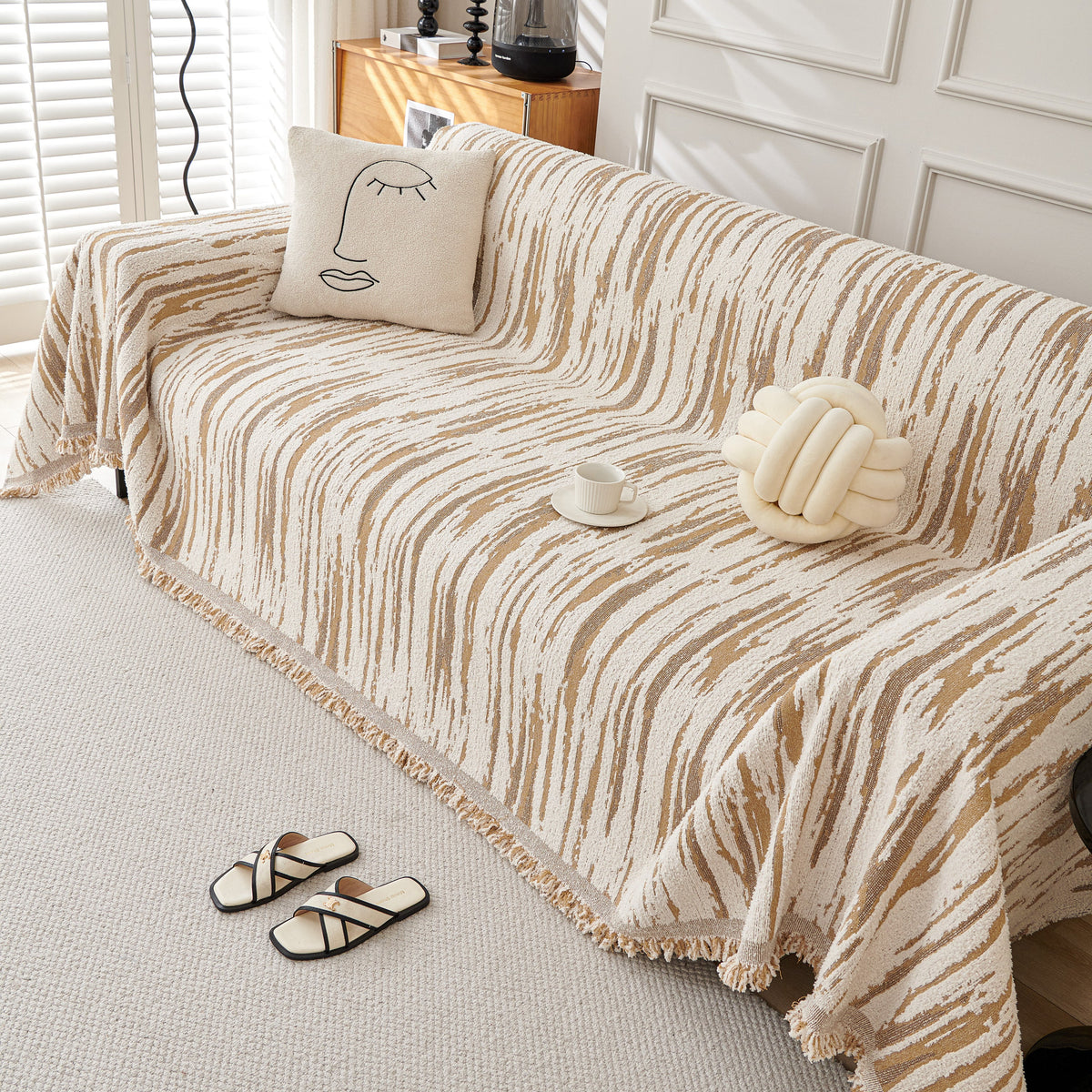 Reversible Sofa Throw Blanket, Couch Cover Sofa Slipcover for Most Shape Sofas, photo 22 of 40
