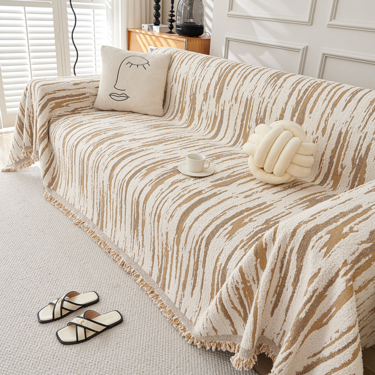 Reversible Sofa Throw Blanket, Couch Cover Sofa Slipcover for Most Shape Sofas, photo 19 of 40