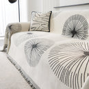 Dandelion Reversible Striped Couch Throw Cover for Living Room Pet Sofa Slipcovers Couch Protector