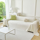 Embossed Leaf Pattern Sofa Cover Blanket for Couch, Soft Cooling Textured Couch Cover