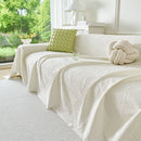 Embossed Leaf Pattern Sofa Cover Blanket for Couch, Soft Cooling Textured Couch Cover