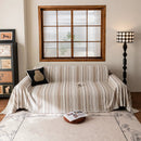 Luxury Cozy Chenille Sofa Cover Throw, Elegant Striped Soft Textured Couch Blanket by Slipcover KAS™