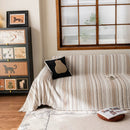Luxury Cozy Chenille Sofa Cover Throw, Elegant Striped Soft Textured Couch Blanket by Slipcover KAS™