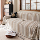 Luxury Cozy Chenille Sofa Cover Throw, Elegant Striped Soft Textured Couch Blanket by Slipcover KAS™