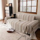 Luxury Cozy Chenille Sofa Cover Throw, Elegant Striped Soft Textured Couch Blanket by Slipcover KAS™