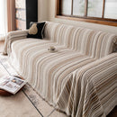 Luxury Cozy Chenille Sofa Cover Throw, Elegant Striped Soft Textured Couch Blanket by Slipcover KAS™