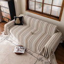 Luxury Cozy Chenille Sofa Cover Throw, Elegant Striped Soft Textured Couch Blanket by Slipcover KAS™