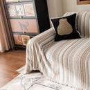 Luxury Cozy Chenille Sofa Cover Throw, Elegant Striped Soft Textured Couch Blanket by Slipcover KAS™