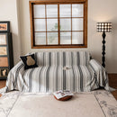 Luxury Cozy Chenille Sofa Cover Throw, Elegant Striped Soft Textured Couch Blanket by Slipcover KAS™