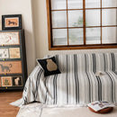 Luxury Cozy Chenille Sofa Cover Throw, Elegant Striped Soft Textured Couch Blanket by Slipcover KAS™